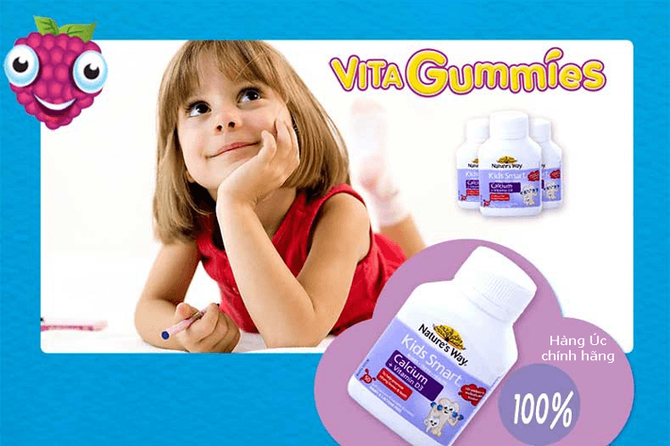 KẸO SINH TỐ DÂU BỔ SUNG CANXI CHO TRẺ CỦA NATURE'S WAY